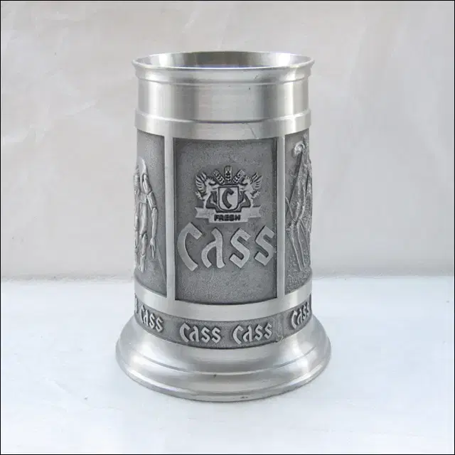 Cass 카스 맥주 주석잔 (약 13.5cm)