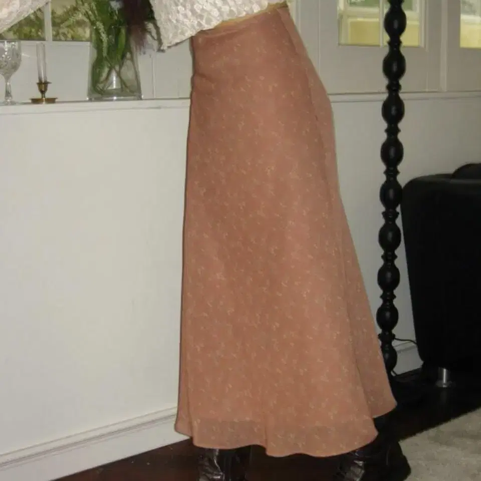 루루서울 스커트 modern flower skirt