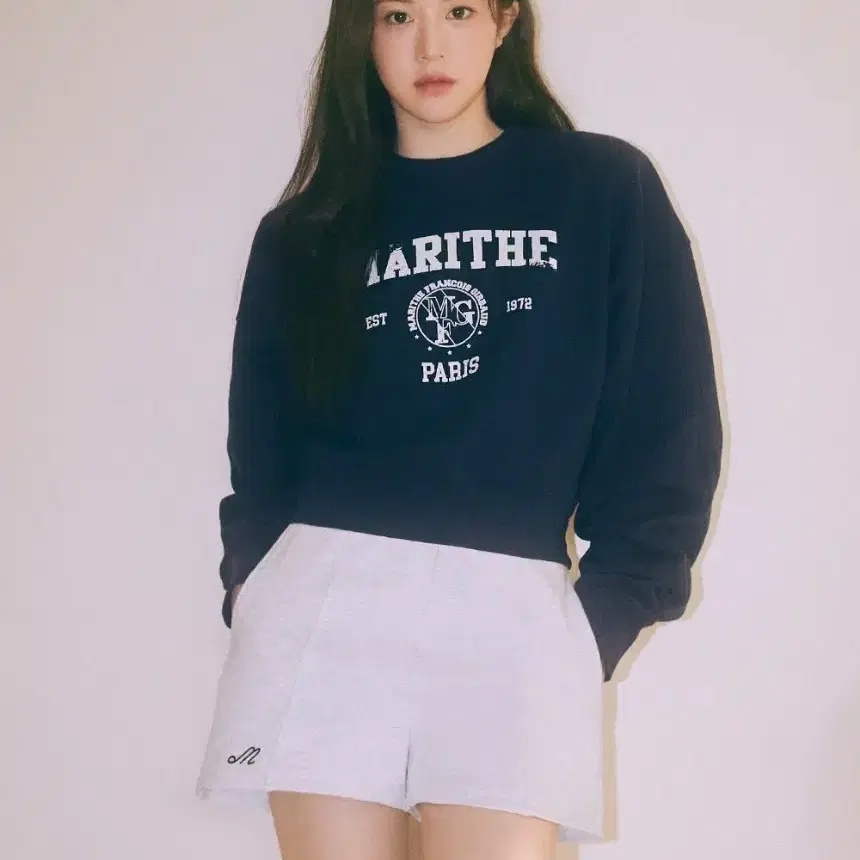 마리떼 맨투맨 VINTAGE COLLEGE LOGO NAVY