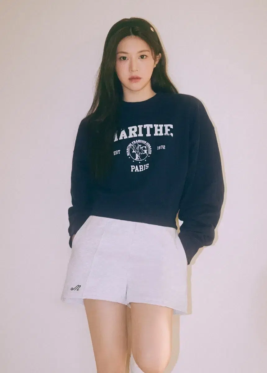 마리떼 맨투맨 VINTAGE COLLEGE LOGO NAVY