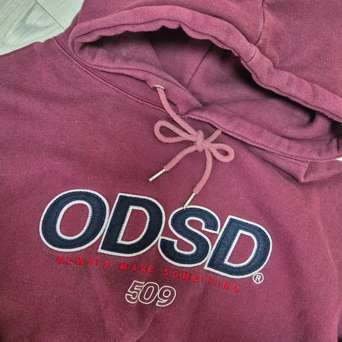 오드스튜디오 ODSD 로고 아플리케 후드