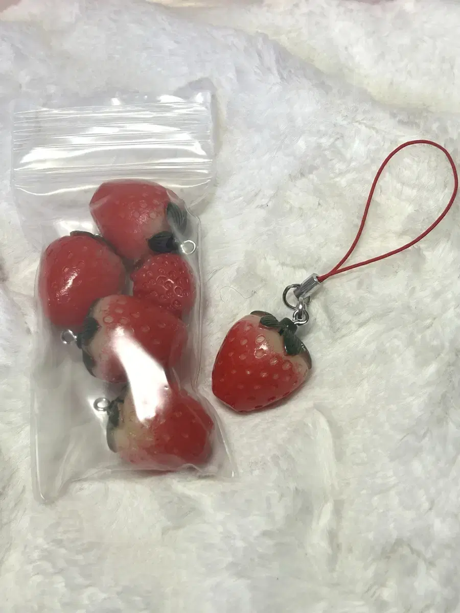 Strawberry keyring