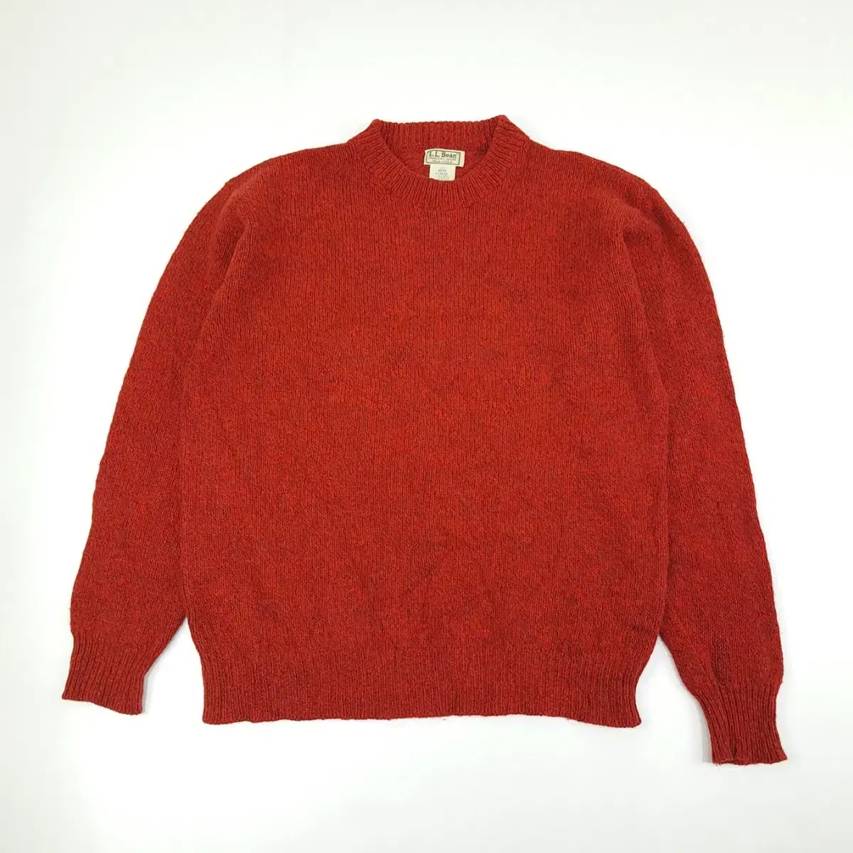 (CS407)XL 엘엘빈 70-80s 레드멜란지 USA니트 스웨터knit