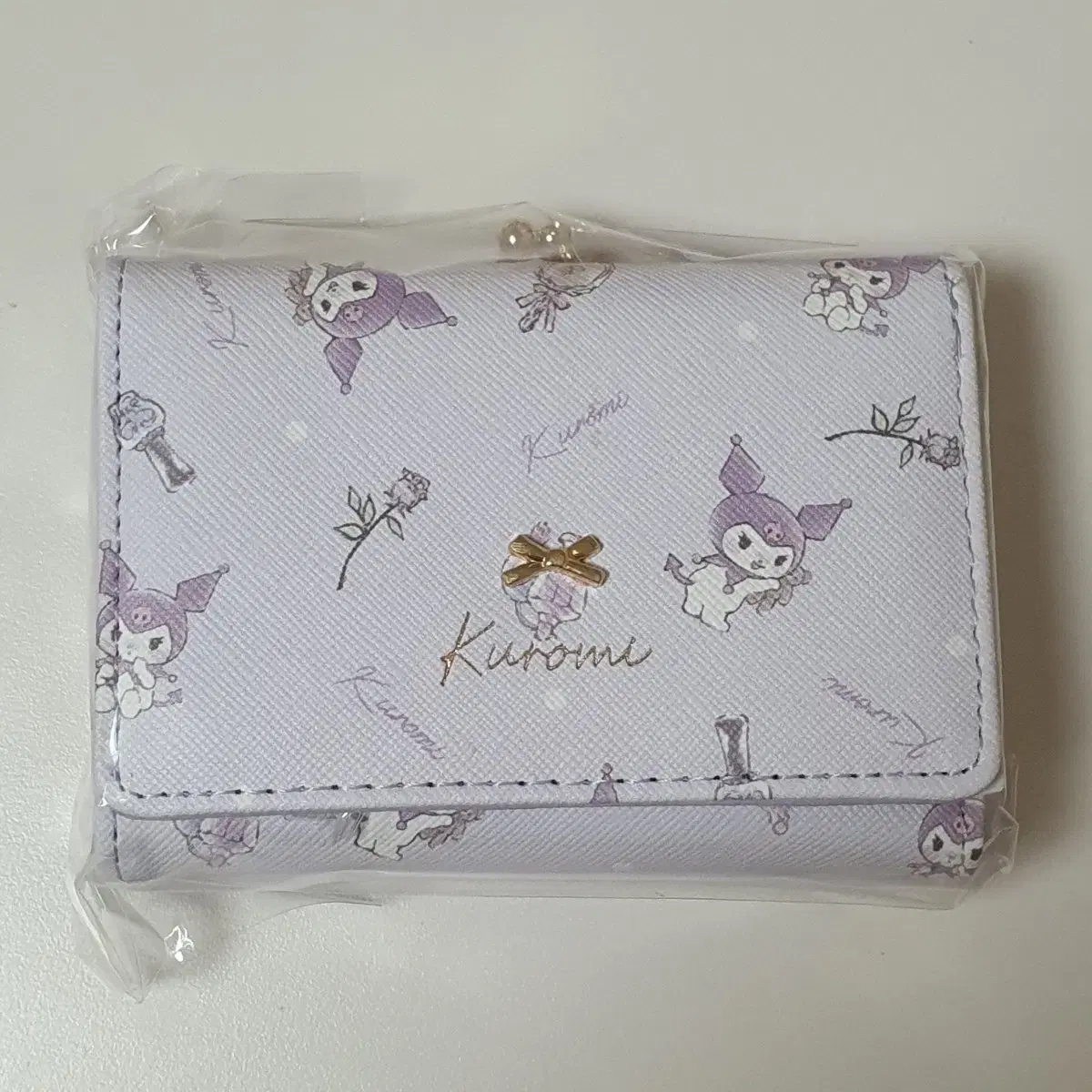 Genuine/New) Sanrio Kuromi Luxury 3 Tier Wallet Bifold Wallet Coin Purse