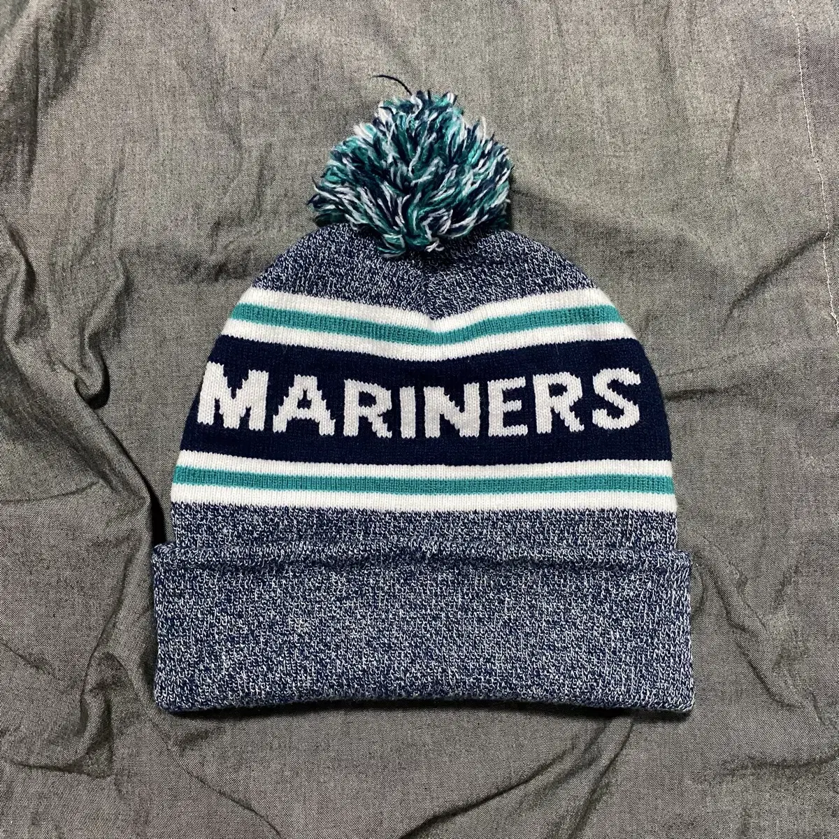 MLB SEATTLE MARINERS POM BEANIE Sz O/S