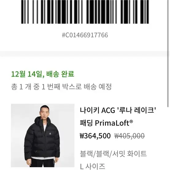 나이키 acg 루나레이크 패딩 L