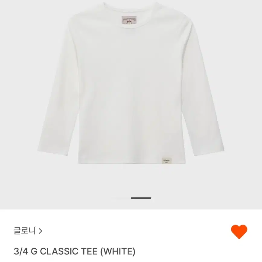 글로니 3/4 g classic tee glowny 클래식 긴팔 티