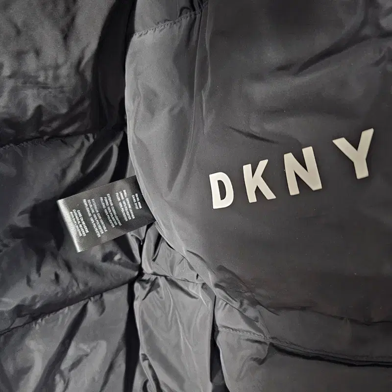 DKNY 레더 패딩 S