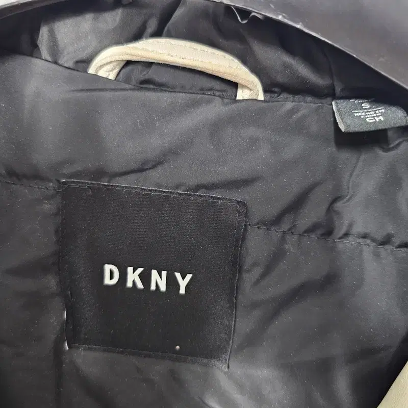 DKNY 레더 패딩 S