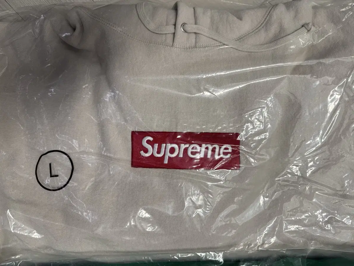 Supreme Box Logo Hoodie Stone 24FW L New