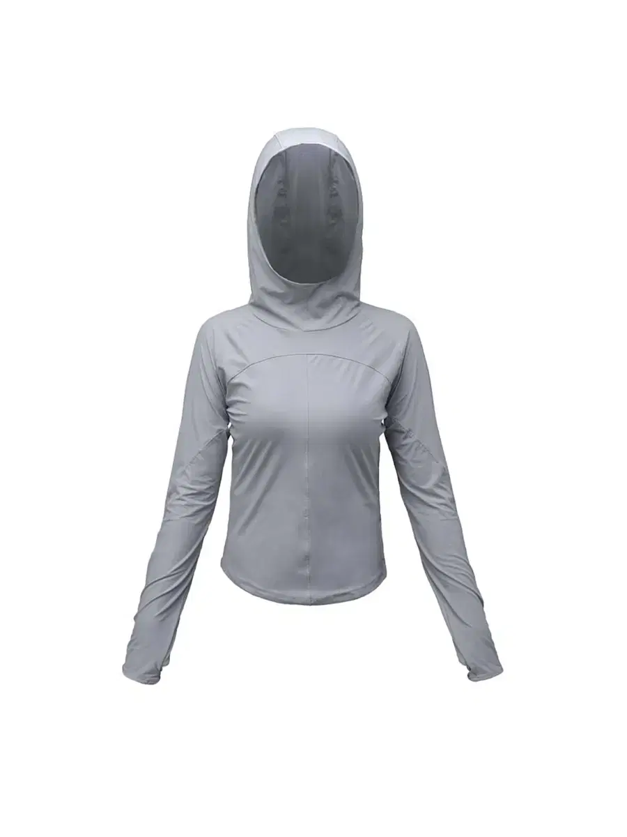 Ojos BACK SLIT JERSEY HOODIE GREY