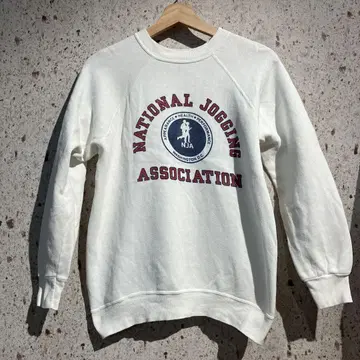 70년대 챔피온 프린트 스웨트 셔츠 빈티지 미국제 화이트