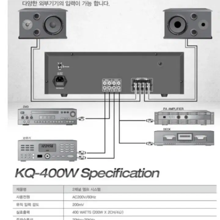 KANALS KQ-400W 파워앰프