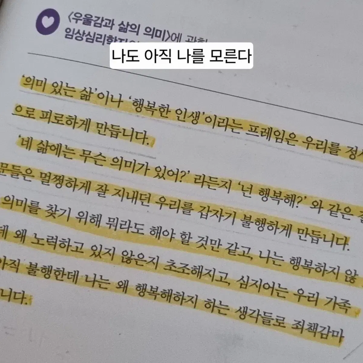 책 새는 날아가면서 뒤돌아보지 않는다, 나도 아직 나를 모른다, 정체