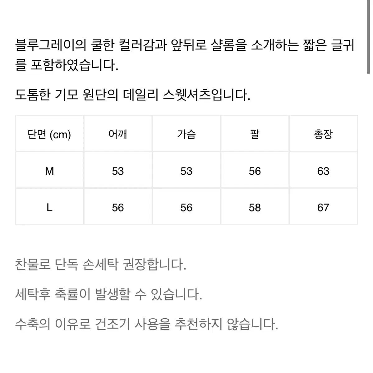 샬롬클럽 맨투맨