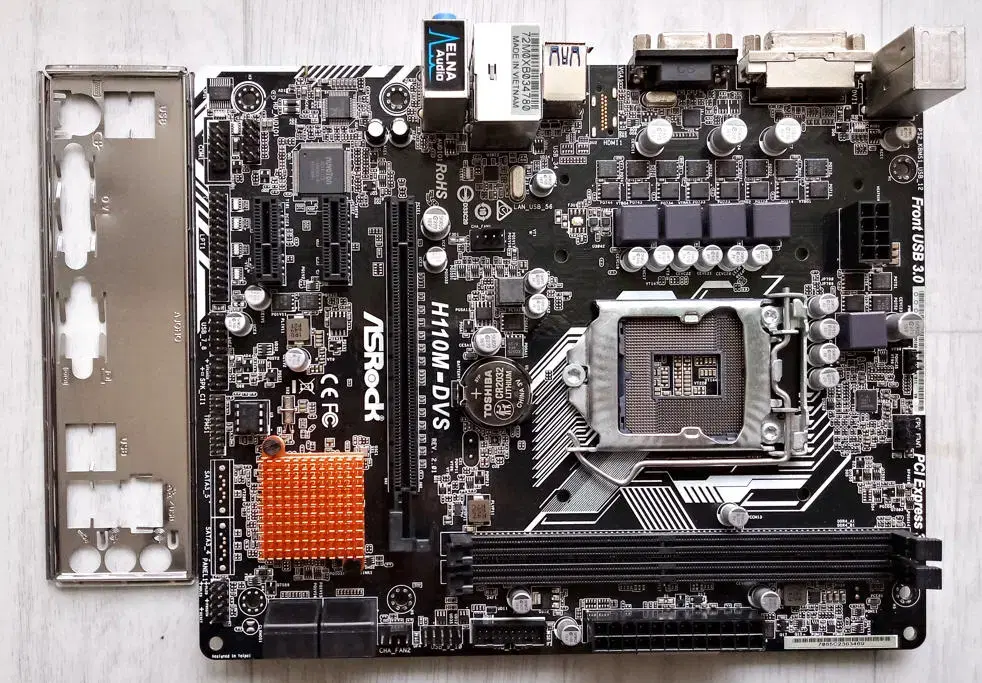 ASRock H110M-DVS R2.0메인보드+백패널