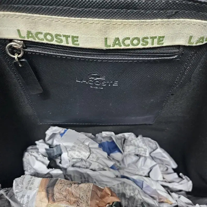 LACOSTE ITALY 블랙 토트백 여 J2914