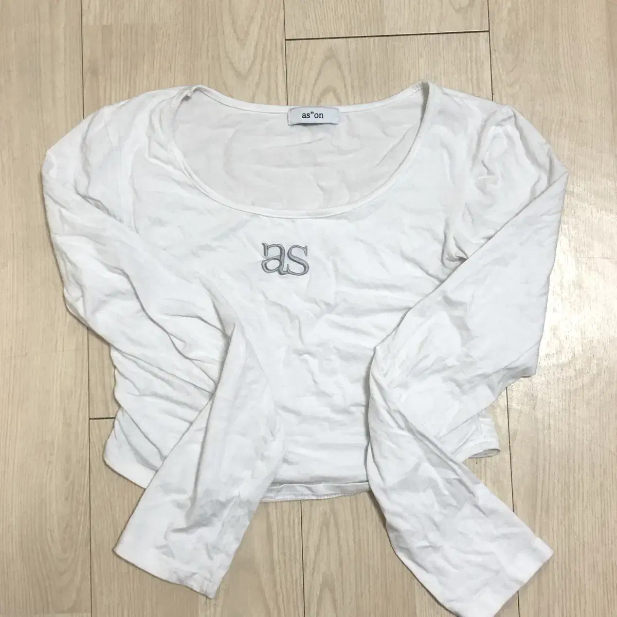 애즈온 슬리브리스 DALLY SHIRRING T / WHITE