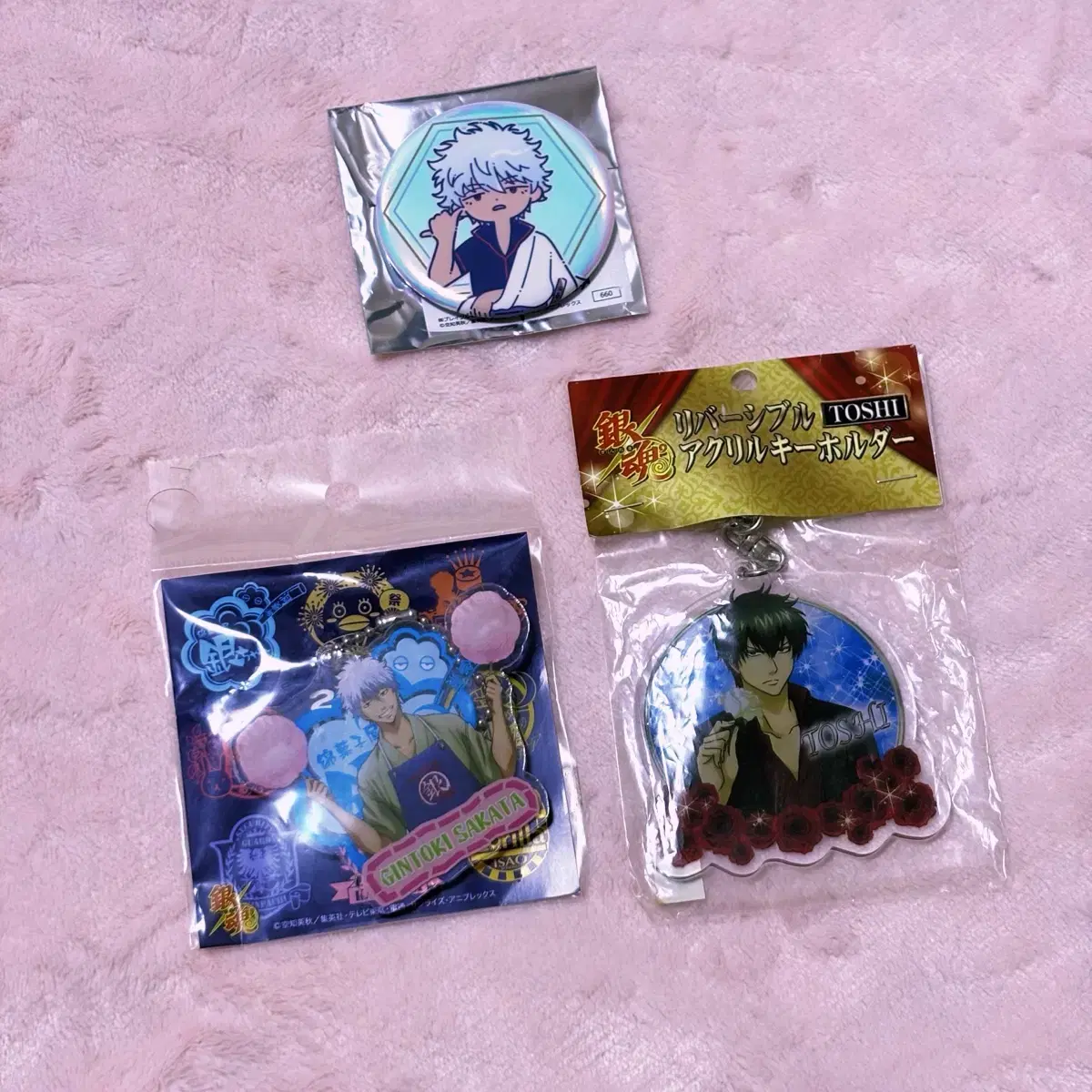 Gintoki Hijikata acrylic keyring Badge Figures Gacha