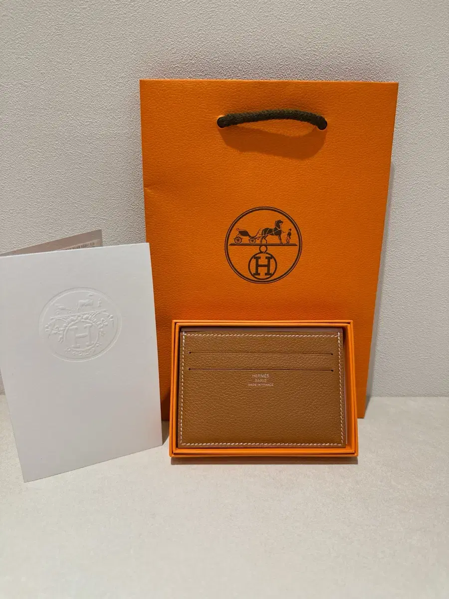 [Unused New Item] Hermes Citizen Twill Card Holder Gold Blue Prusse