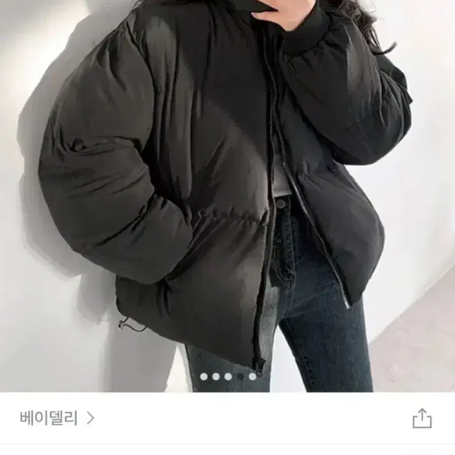 베이델리 검정 숏패딩