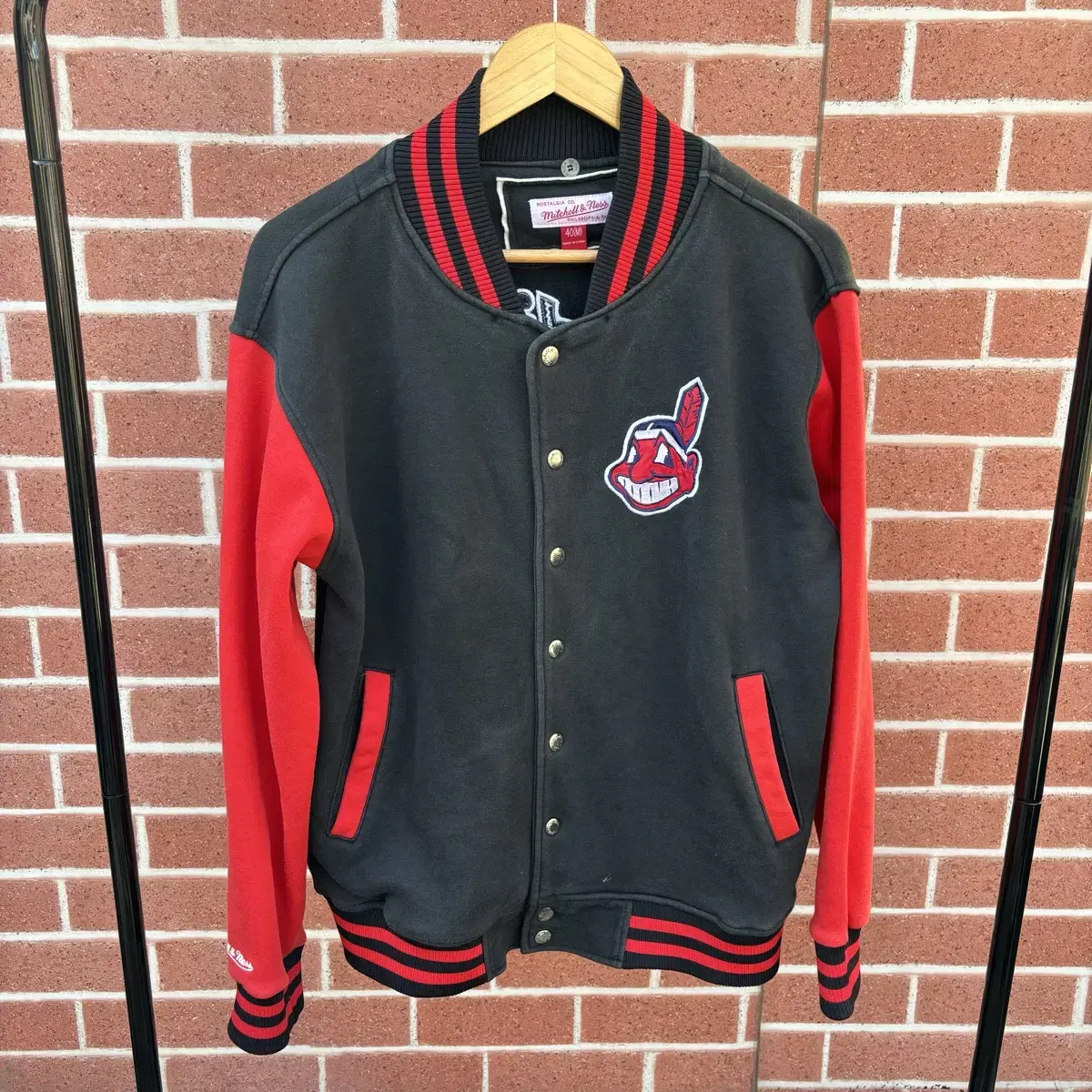 Mitchell & Ness 미첼앤네스 인디언스 바시티 자켓