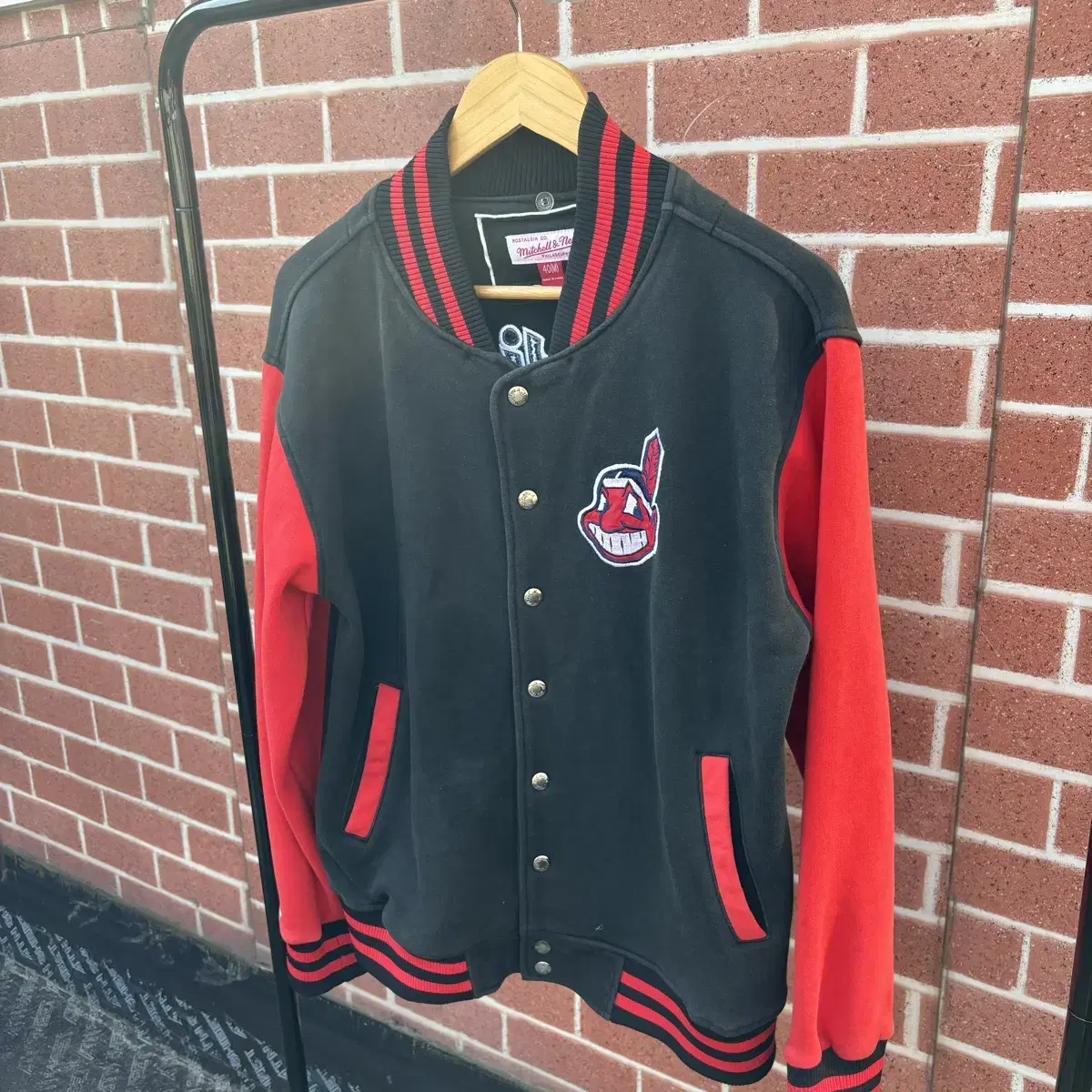 Mitchell & Ness 미첼앤네스 인디언스 바시티 자켓