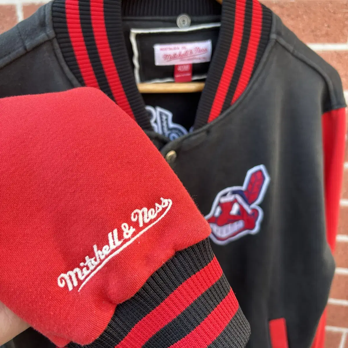 Mitchell & Ness 미첼앤네스 인디언스 바시티 자켓