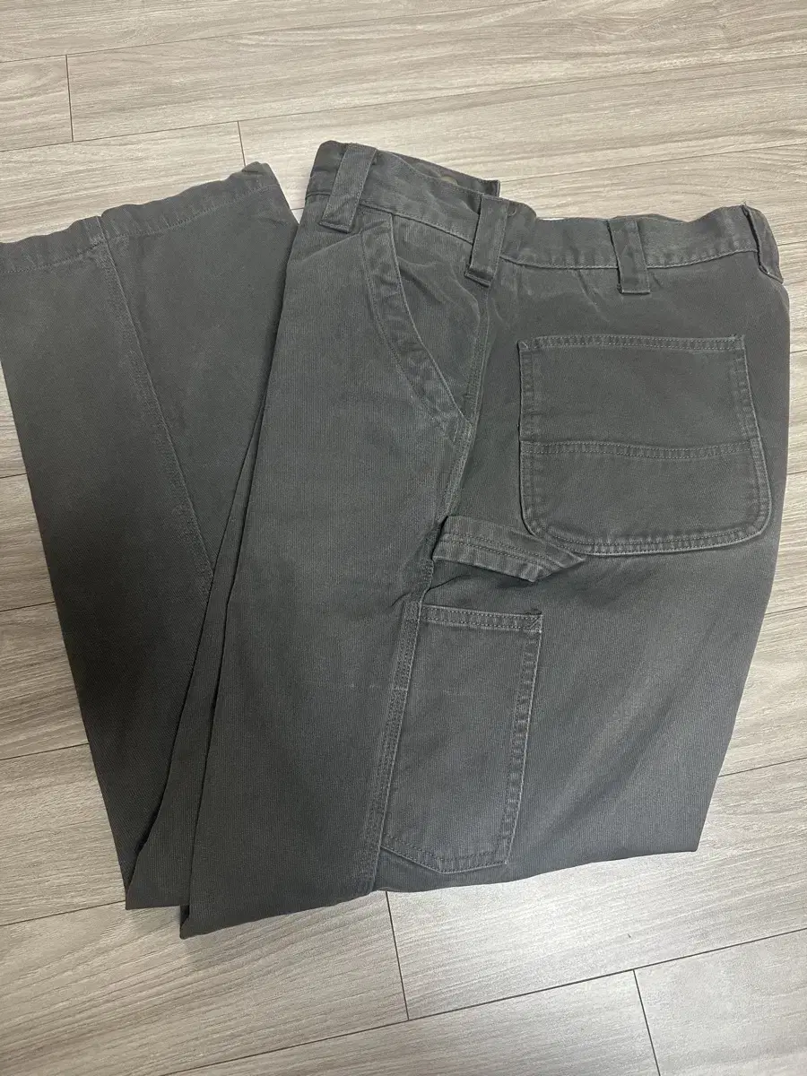 카키스(khakis) 워시드 로거드 카펜터 팬츠 차콜 L사이즈