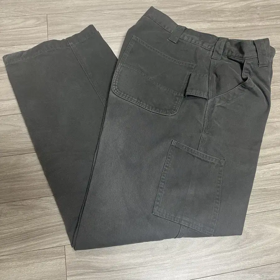 카키스(khakis) 워시드 로거드 카펜터 팬츠 차콜 L사이즈