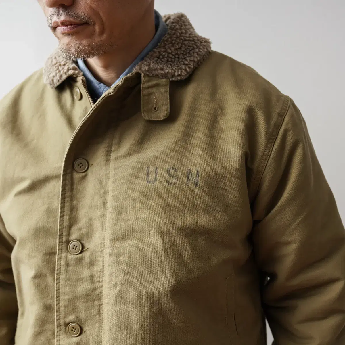 웨이퍼 24FW 미해군 U.S.NAVY N-1 덱 자켓 탄 46(3XL)