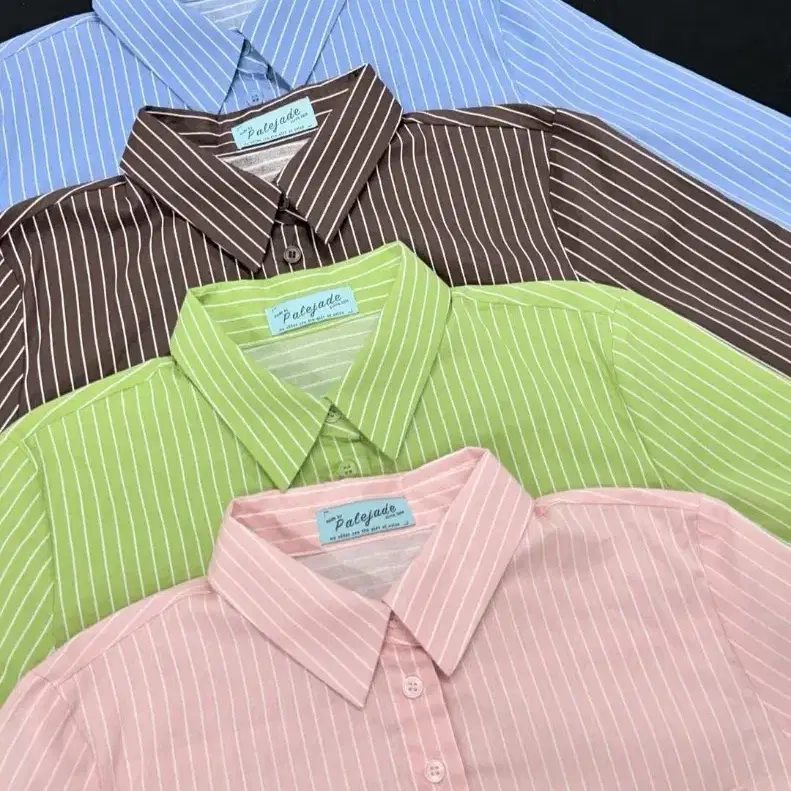 페일제이드 셔츠 브라운 Kitschy Stripe Shirts