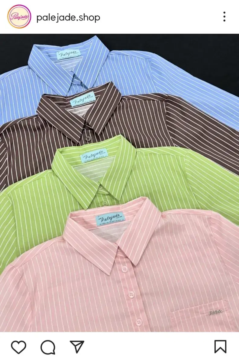 페일제이드 셔츠 브라운 Kitschy Stripe Shirts