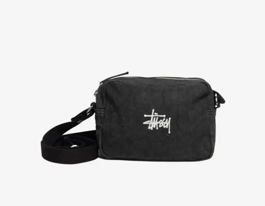 Stussy 스투시 캔버스 사이드 파우치 위시드 블랙