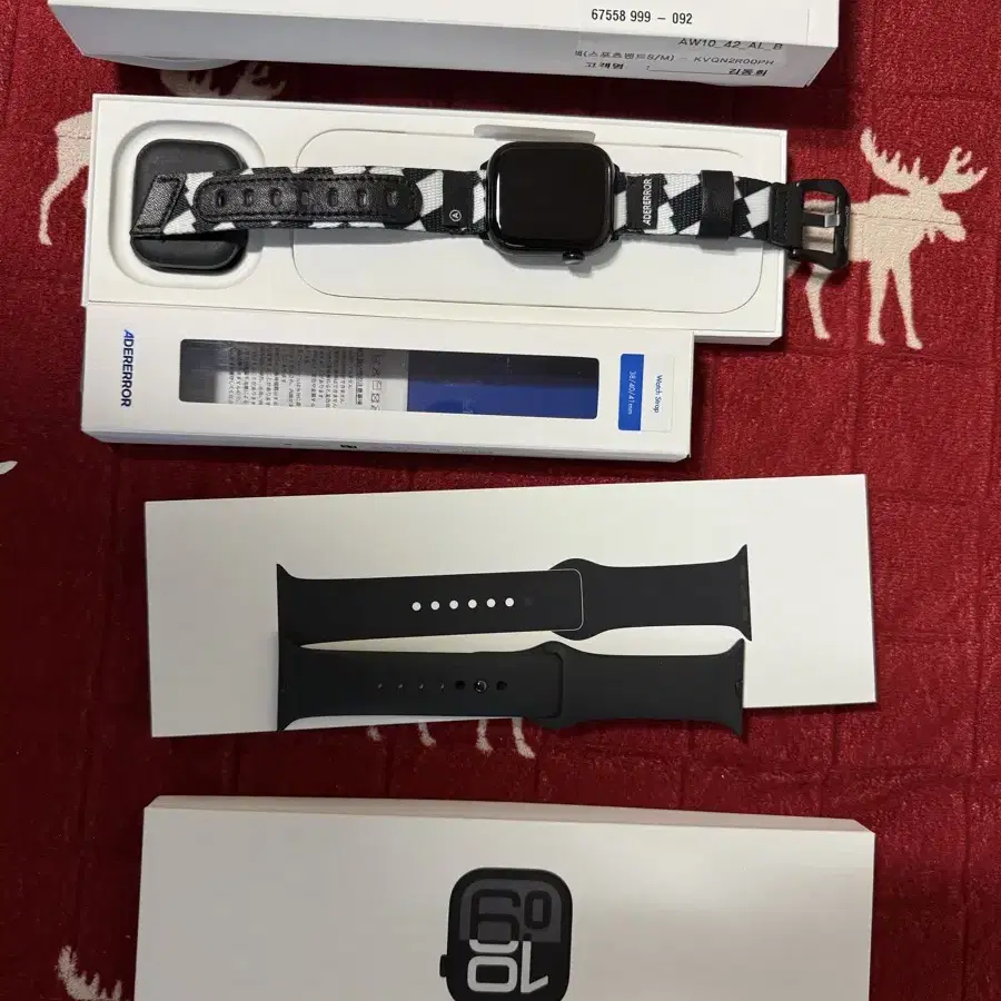 애플워치10 gps 42mm 제트블랙