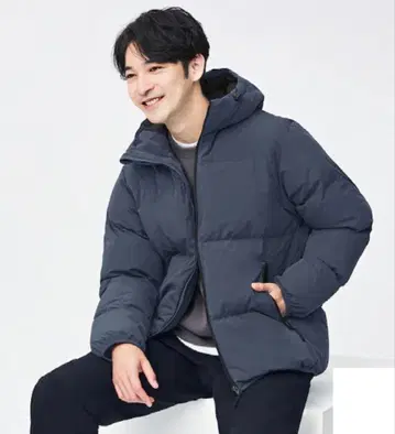 지유 히트 패딩 블루종