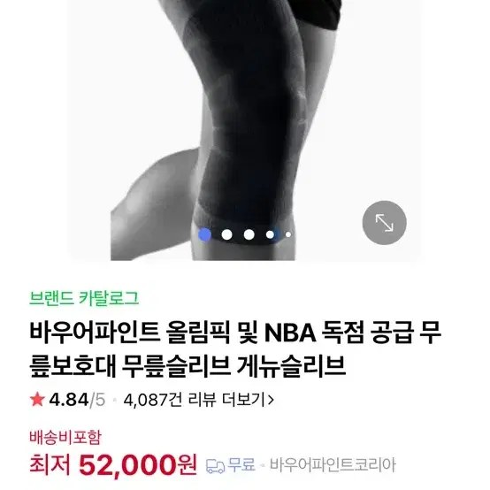 게뉴슬리브 NBA무릎보호대