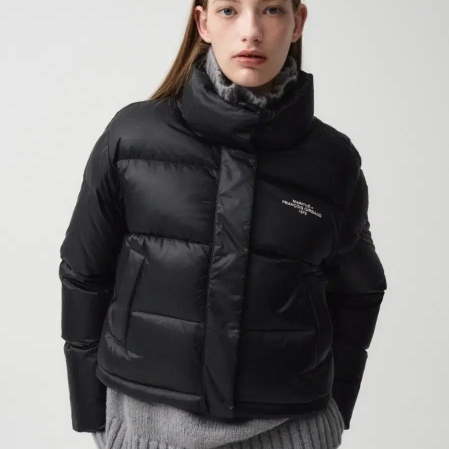 마리떼 W BASIC DUCK DOWN CROP PUFFER black