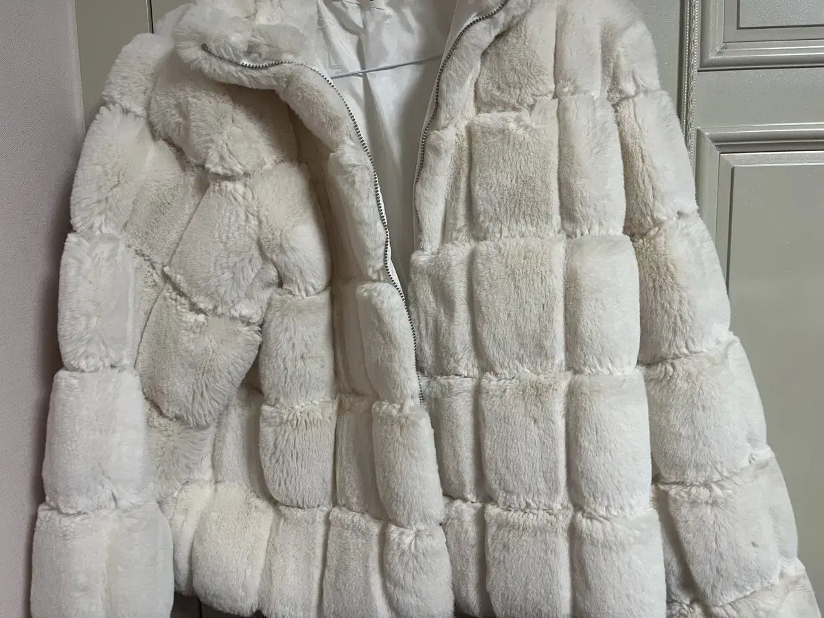 Raw White Fur Jacket