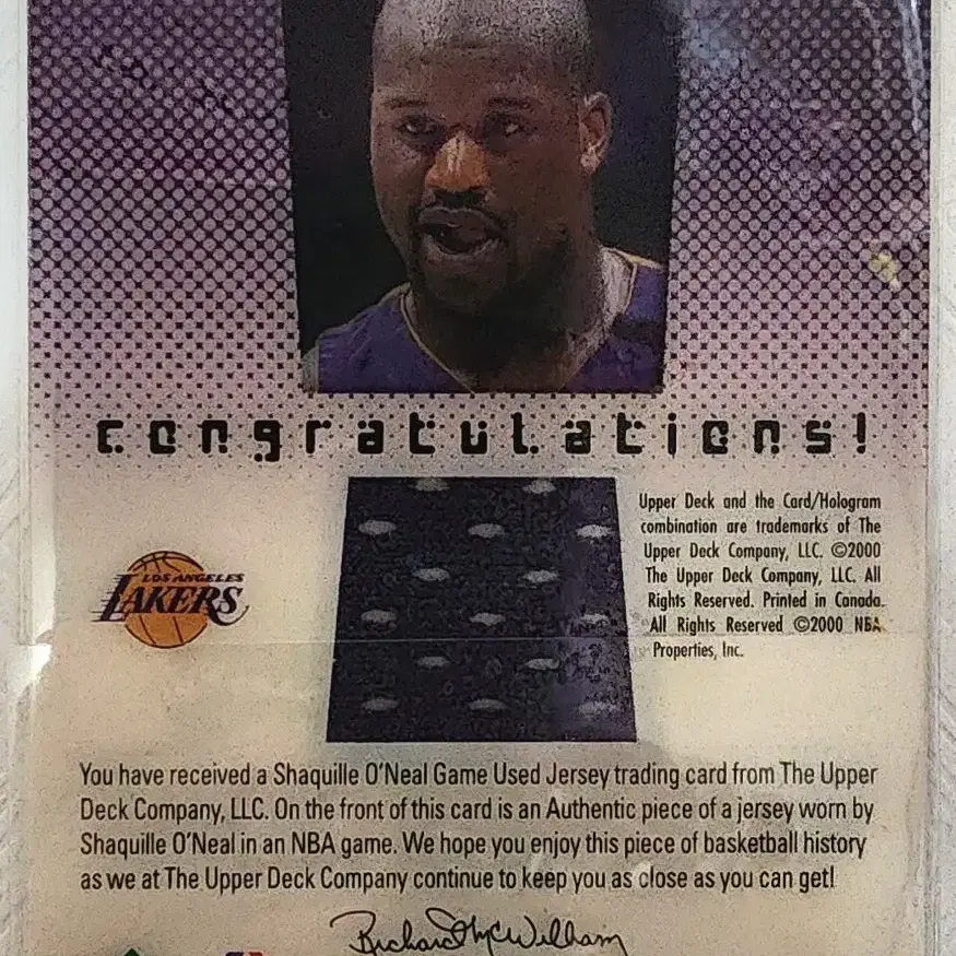 Shaquille O'Neal flight gear  card 1장