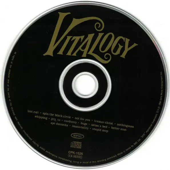 Pearl Jam - Vitalogy (CD) 한국반 1994 EX+