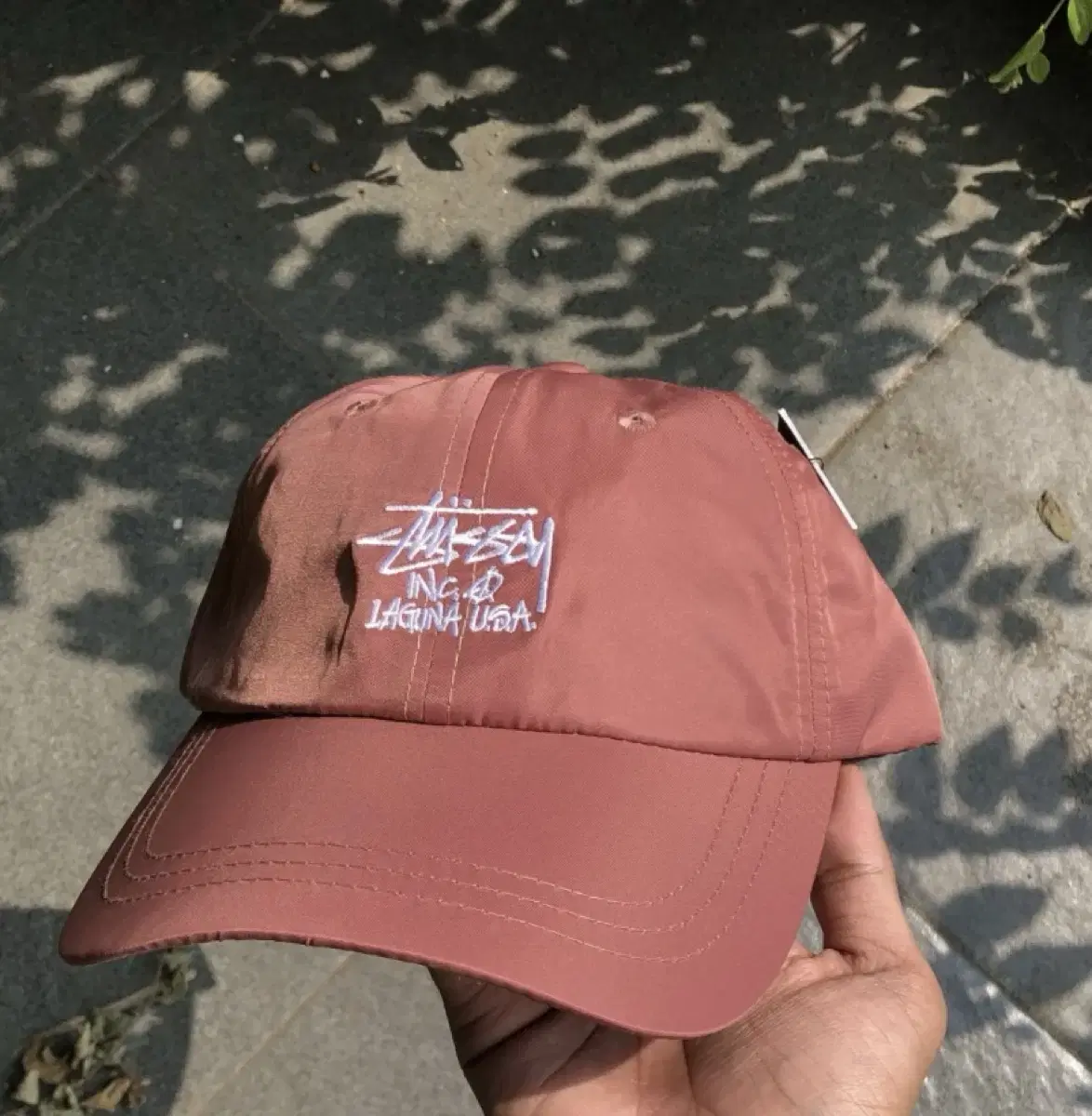 스투시 stussy 라구나 6패널 볼캡 나일론캡 모자 핑크