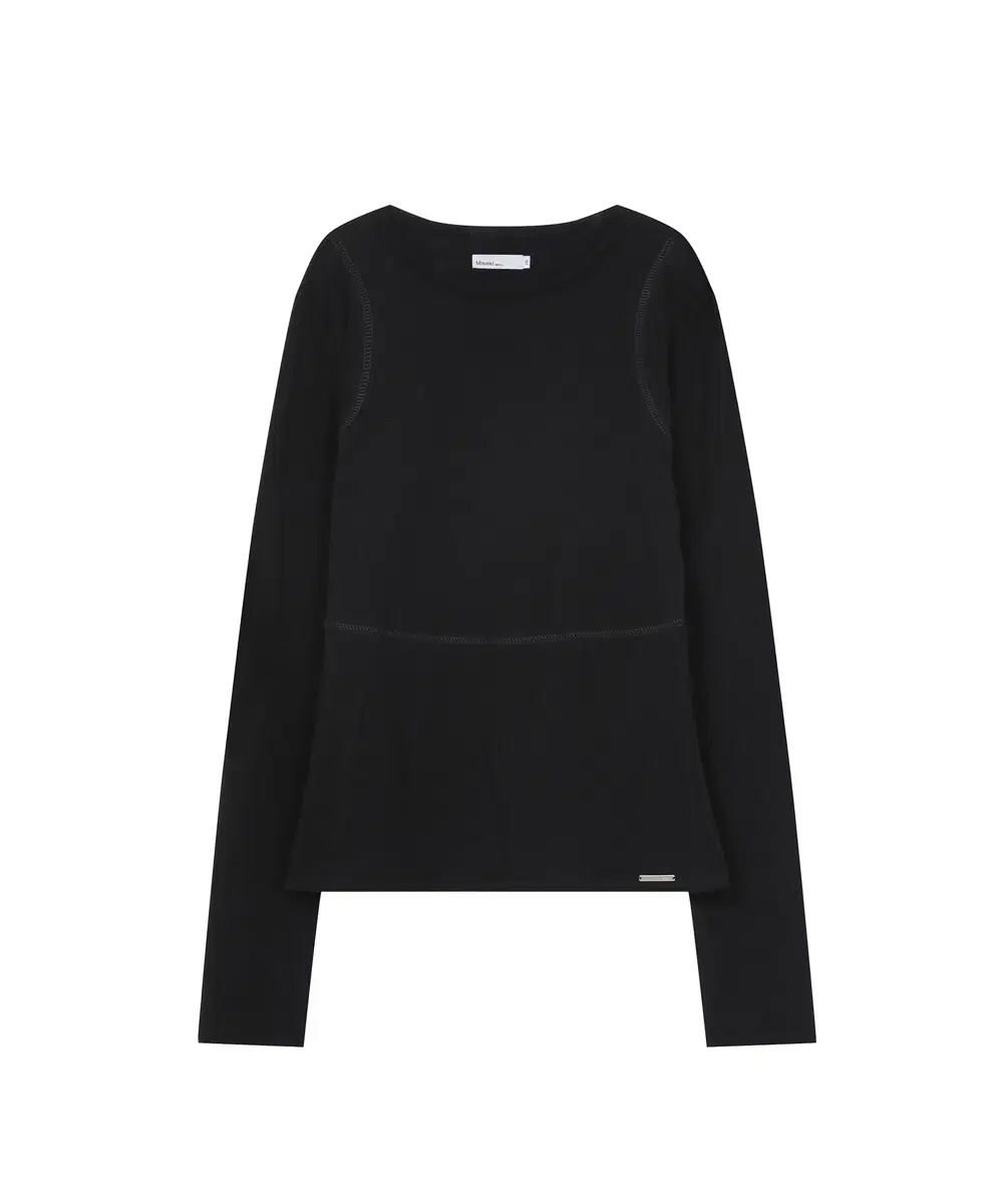 미세키서울 Sheer long sleeves BLACK