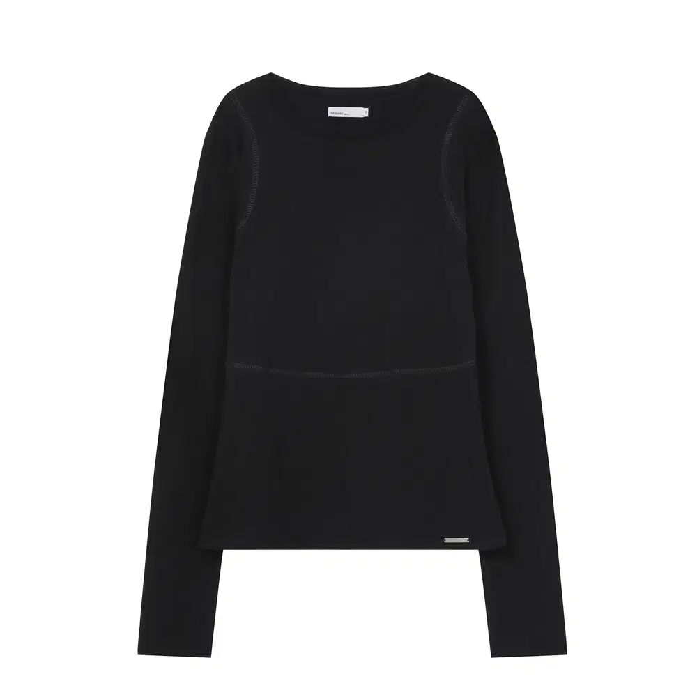 미세키서울 Sheer long sleeves BLACK