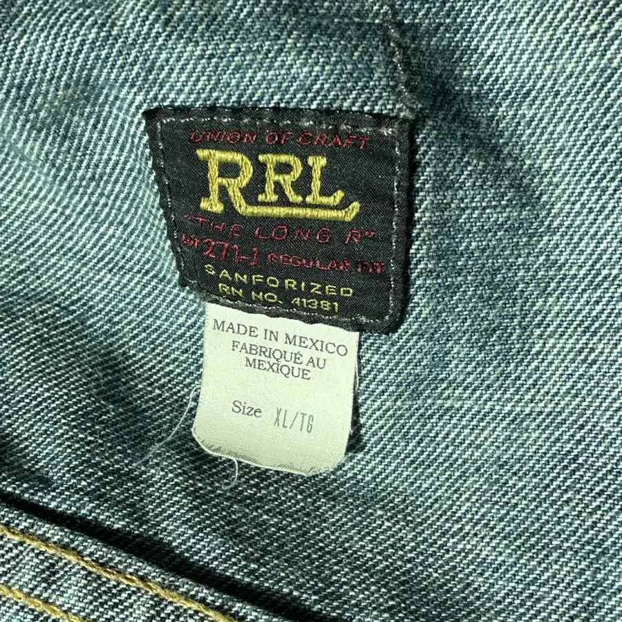 RRL lot271 데님자켓 XL 더블알엘 리랜드 워시 데님 트러커