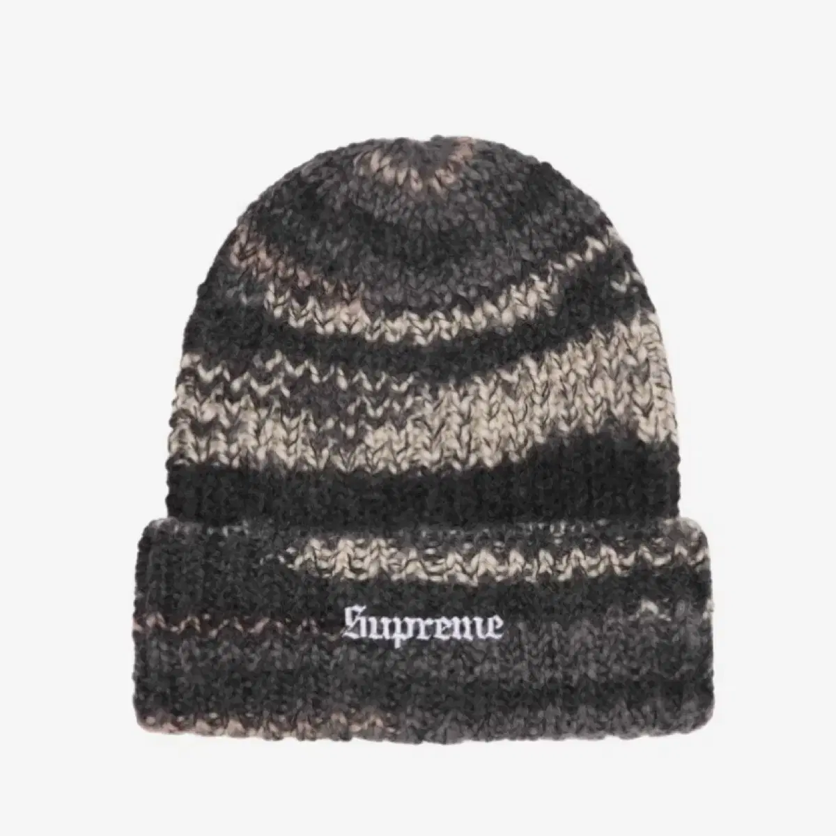 Supreme Space Dye Stripe Beanie Black