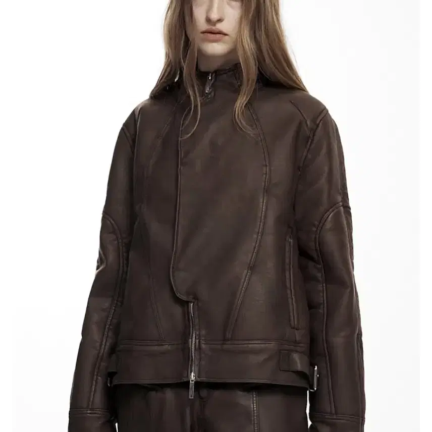 나체 NACHE INDUSTRIAL LEATHER JACKET BROWN