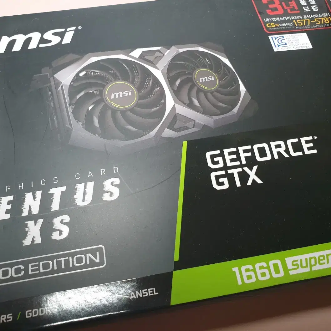 NVDIA GTX 1660 super MSI VENTUS 6GB OC