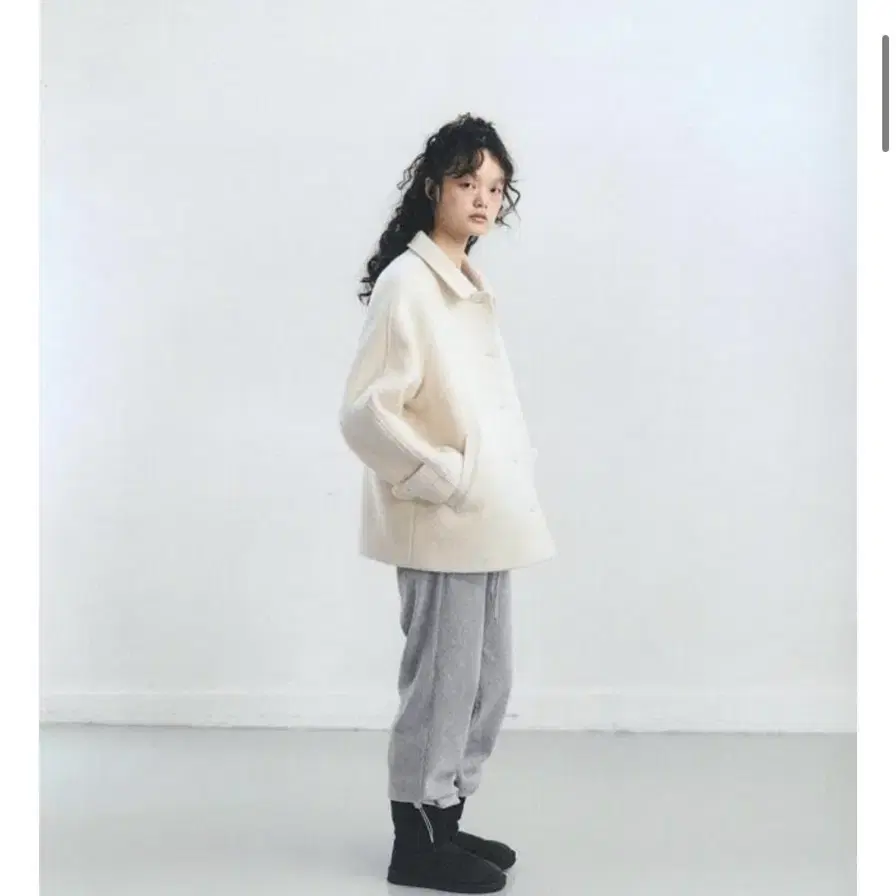 타낫  T/T Eto alpaca wool half coat