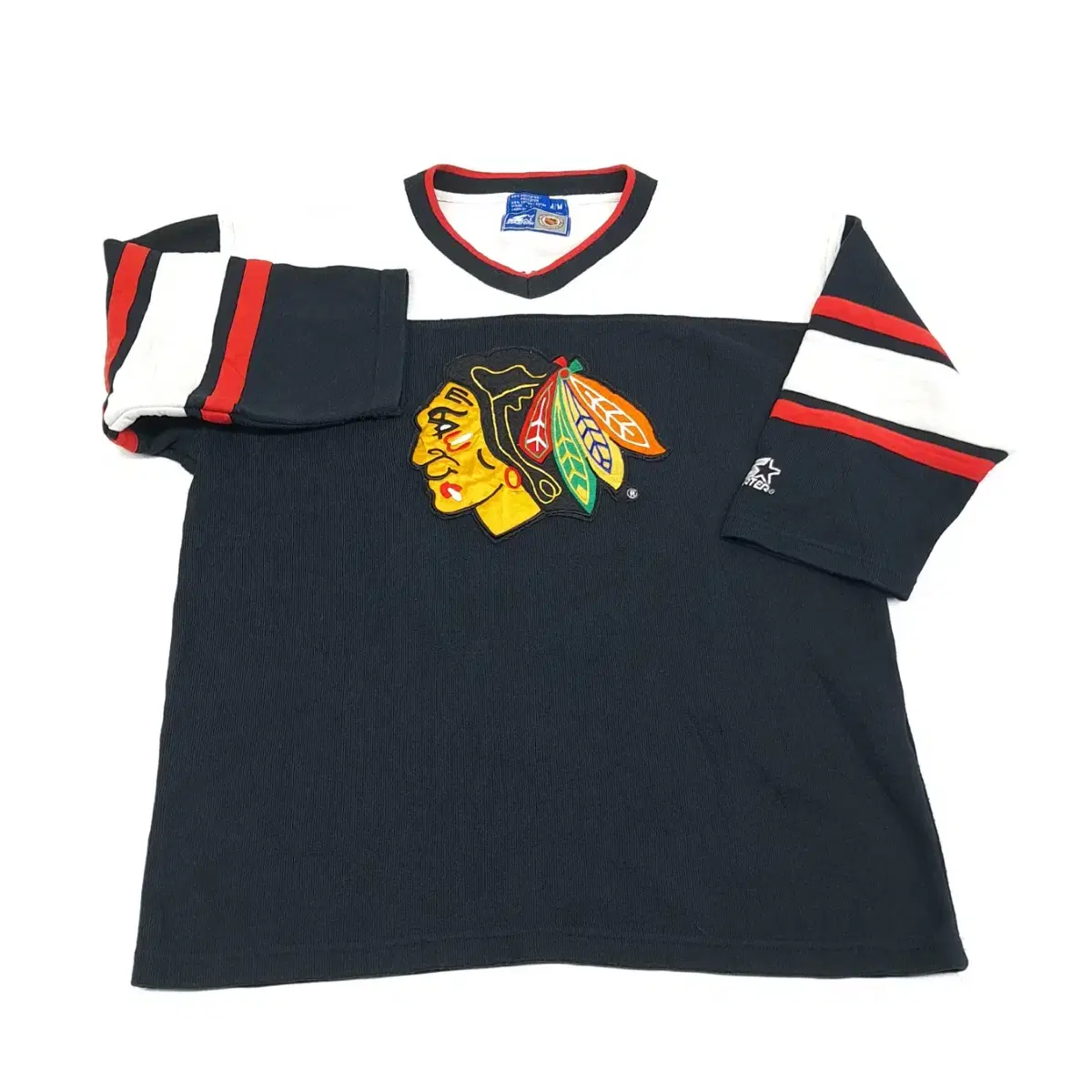 (CS412)M 스타터 NHL 시카고 블랙호크스 저지 스웨터knit